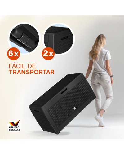 Gartenbox Matuba 310L Anthrazit Flechtoptik
